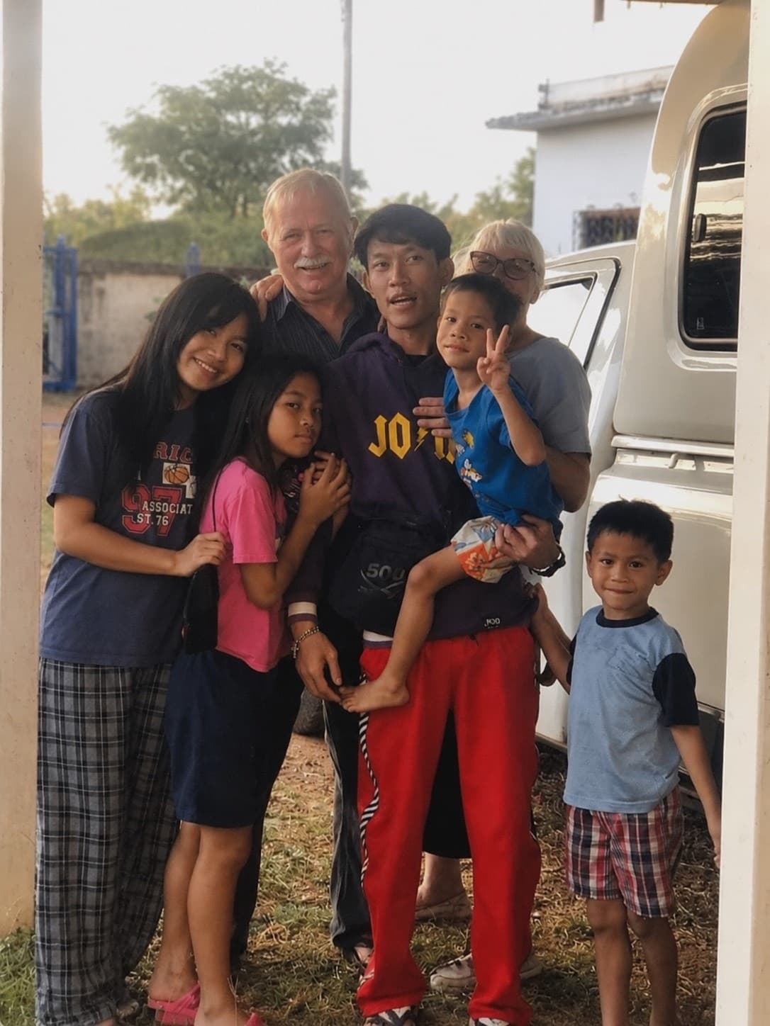 Randy and Kathleen with some of the kids